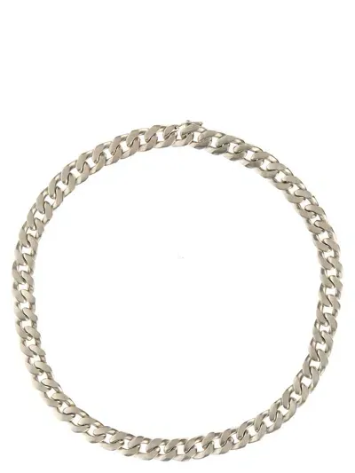 Maison Margiela 'gourmette Reference' Necklace In Silver