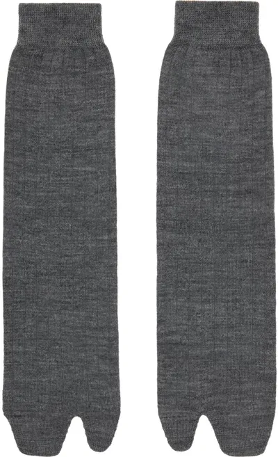 Maison Margiela Gray Tabi Socks In 859m Medium Grey