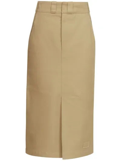 Maison Margiela High-rise Midi Skirt In Gold