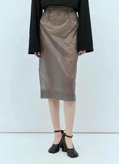 Maison Margiela Inside Out Skirt In Gray