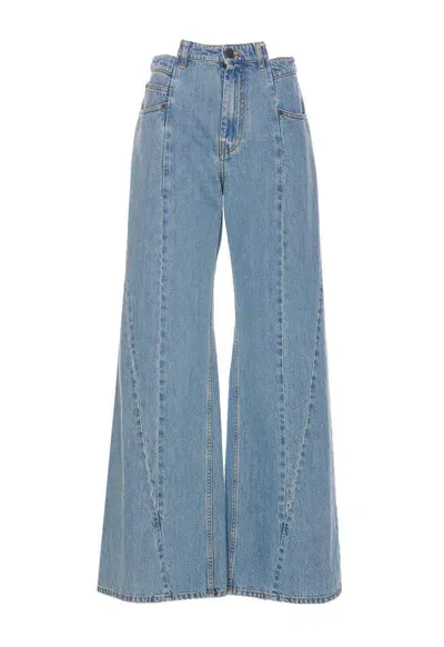 Maison Margiela Jeans In Medium Blue Stone Wash