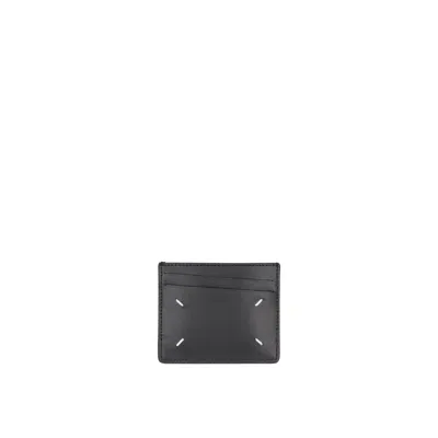 Maison Margiela Leather Card Case In Black