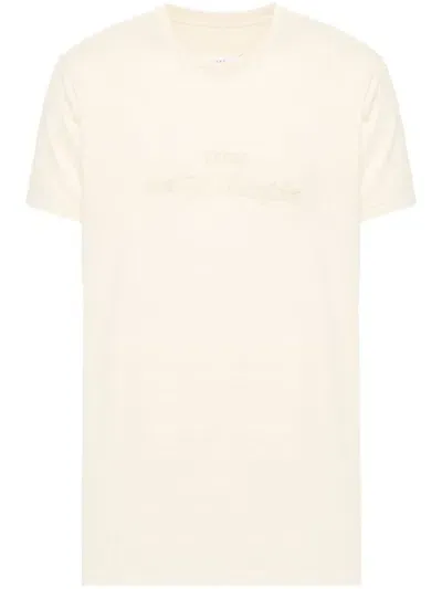 Maison Margiela Logo-embroidered T-shirt In 150 Yellow