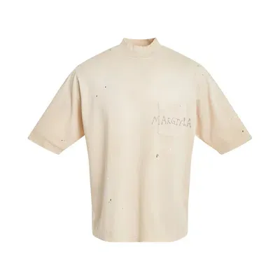 Maison Margiela Logo Oversized T-shirt In Neutral