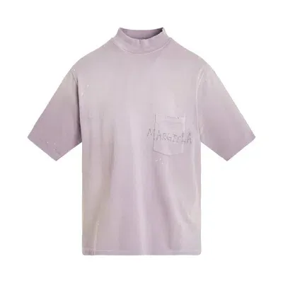 Maison Margiela Logo Oversized T-shirt In Lilac (purple)