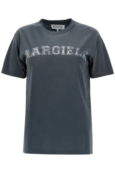 Maison Margiela Logo T-shirt With In Grey