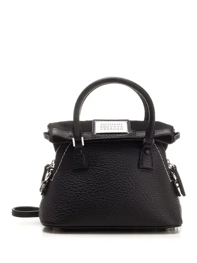 Maison Margiela Micro 5ac Top Handle Shoulder Bag In Black