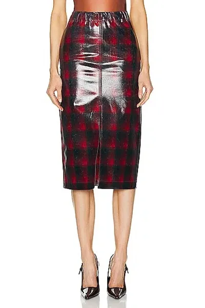 Maison Margiela Midi Skirt In Red