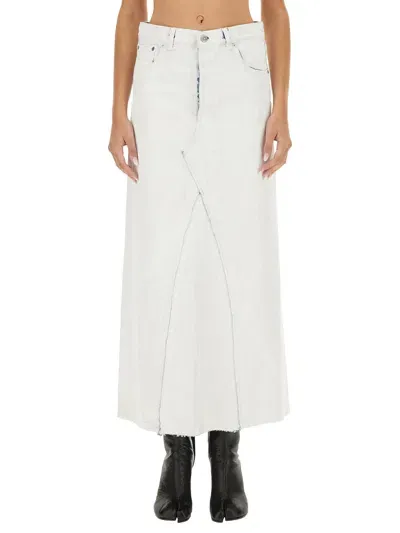 Maison Margiela Bianchetto Skirt In White