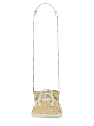 Maison Margiela Mini 5ac Classique Interwoven Shoulder Bag In Beige