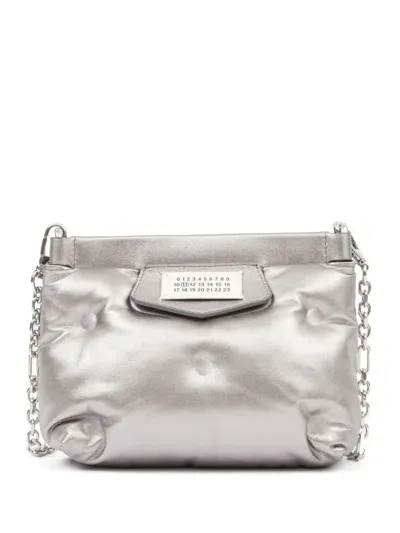 Maison Margiela Mini Glam Slam Red Carpet Clutch Bag In Silver