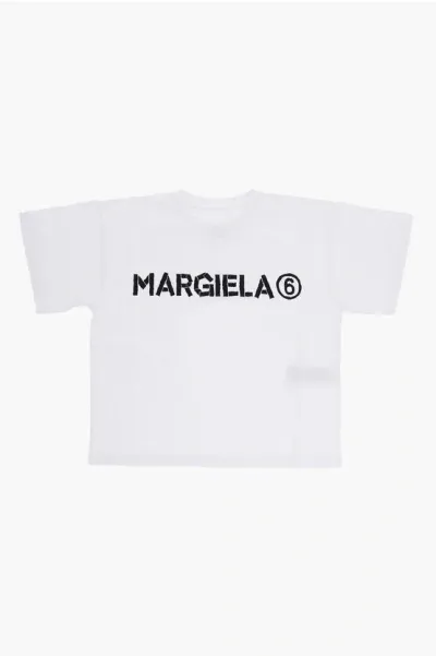 Maison Margiela Mm6 Oversized Crew-neck T-shirt With Contrast Logo