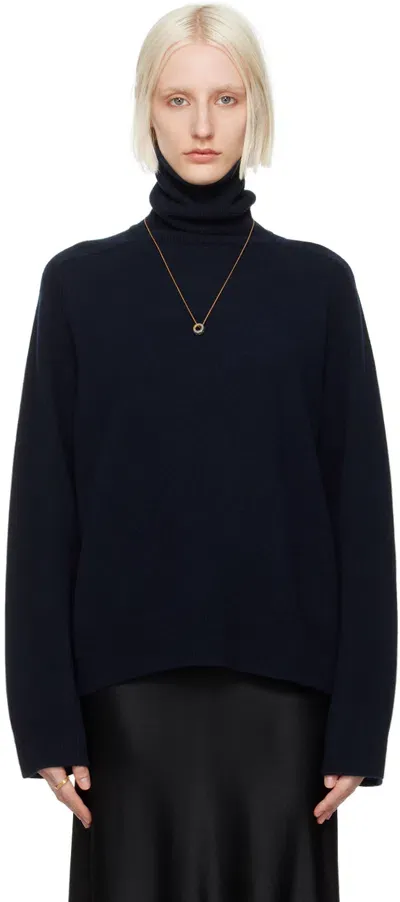 Maison Margiela Navy Gauge 7 Turtleneck In 511 Navy