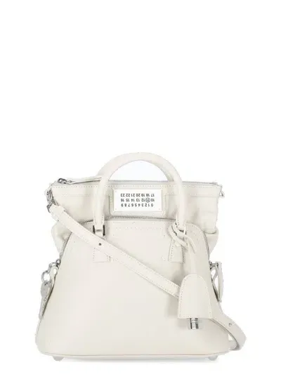 Maison Margiela 5ac Classique Micro Grained Leather Bag In White