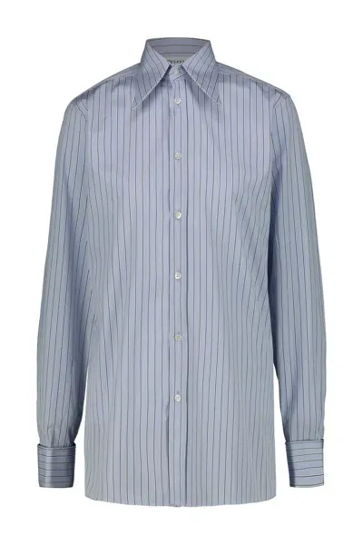 Maison Margiela Oxford Shirt In F Whie / Blue