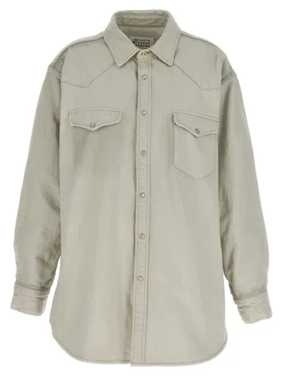 Maison Margiela Padded Overshirt In White