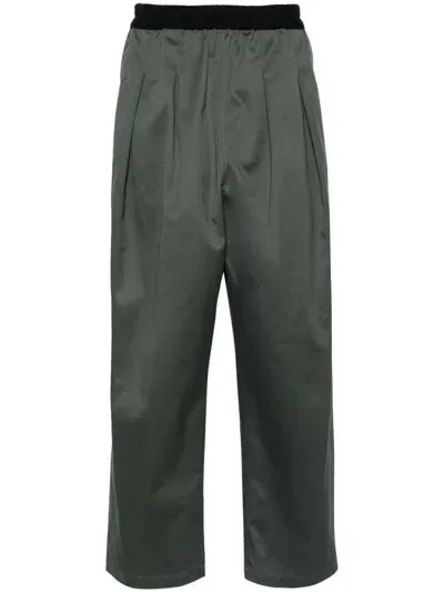 Maison Margiela Twill Loose-fit Trousers In Grey