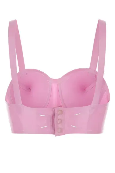 Maison Margiela Prink Rubber Crop-top In 391