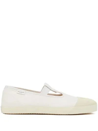 Maison Margiela On The Deck Tabi Canvas Pumps In White