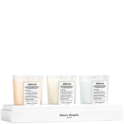 Maison Margiela Replica Candle Trio Set In White