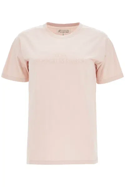 Maison Margiela Reverse Logo T-shirt With In Pink