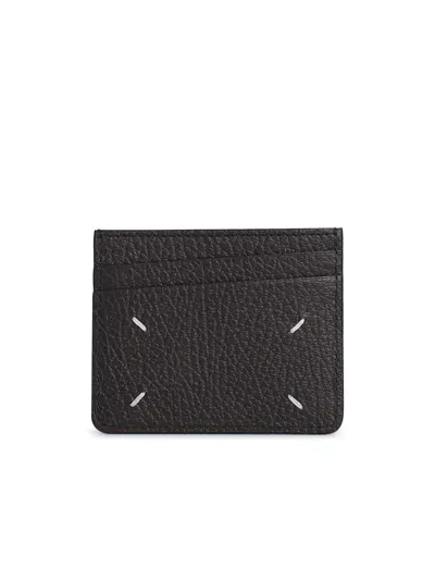 Maison Margiela Pebbled Effect Cardholder In Brown