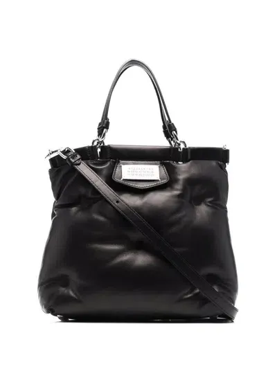 Maison Margiela Glam Slam Leather Small Bag In Black