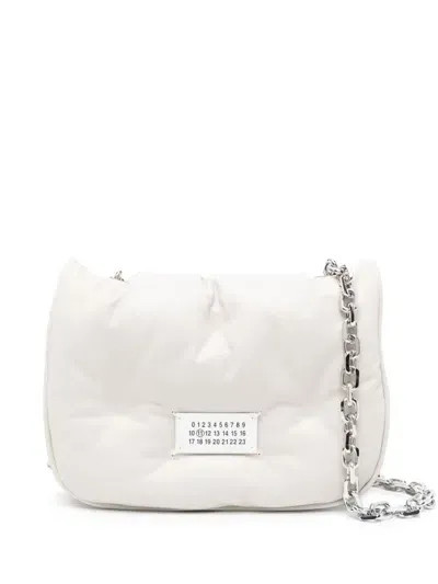 Maison Margiela Small Glam Slam Flap Shoulder Bag In Neutrals