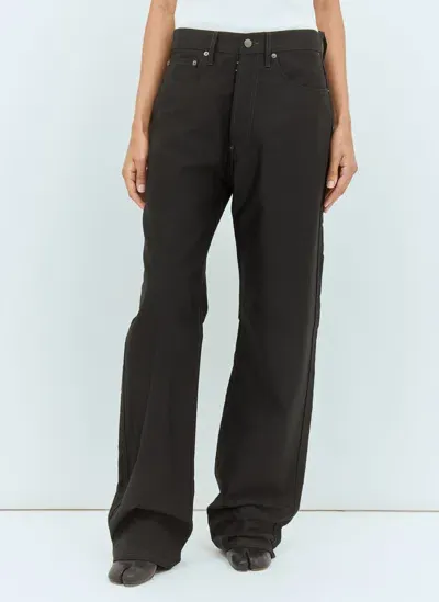 Maison Margiela Straight-leg Coated Jeans In Black