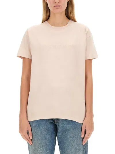 Maison Margiela T-shirt With Logo In Beige