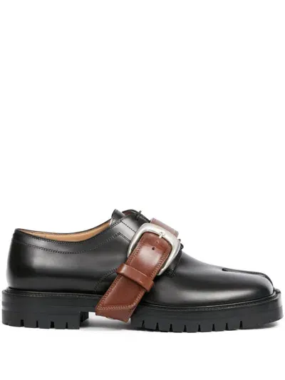 Maison Margiela Tabi County Leather Shoes In Black