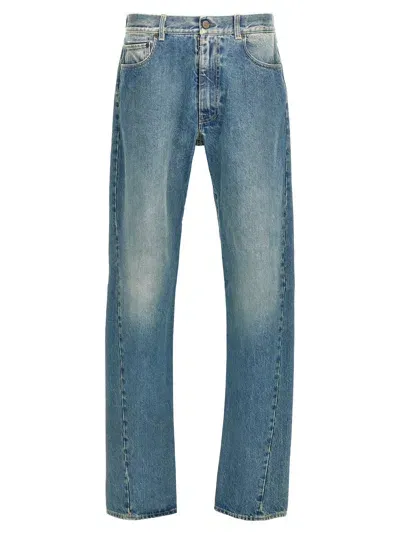 Maison Margiela Washed Denim Jeans In Blue