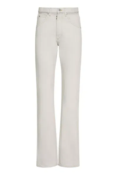 Maison Margiela High-waisted Straight-leg Jeans In Blanco