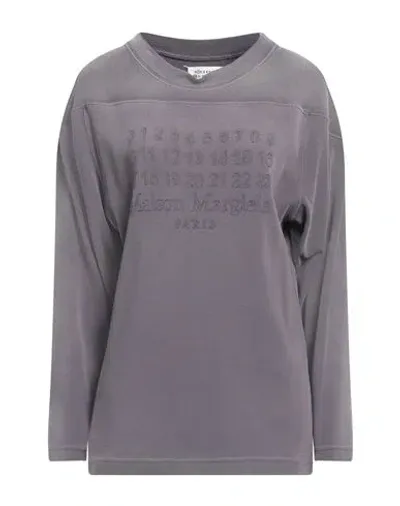 Maison Margiela Numbers Logo Cotton T-shirt In Purple