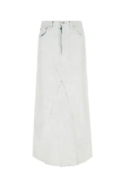 Maison Margiela Denim Skirt In White