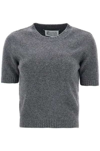 Maison Margiela Wool Crewneck Sweater In Grey