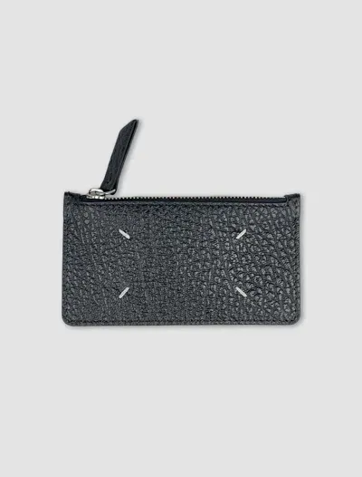 Maison Margiela Zipper Wallet In Black