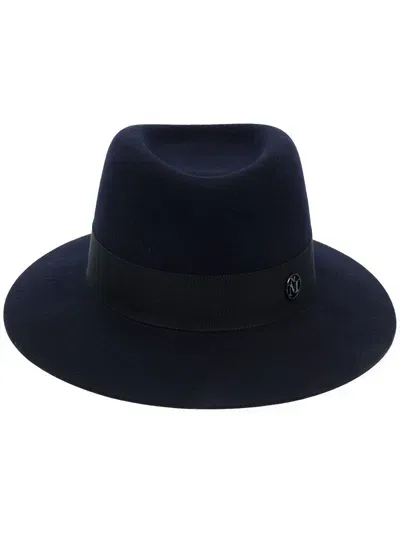 Maison Michel Andre Fedora Hat In Blue