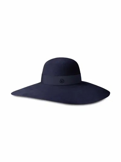 Maison Michel Blanche Fur Felt Hat In Blue