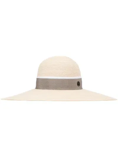 Maison Michel Blanche Hat In Neutrals