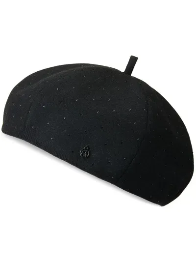 Maison Michel Emy Beret In Black