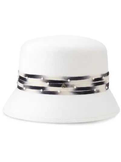 Maison Michel Mini New Kendal Wool-felt Bucket Hat In White