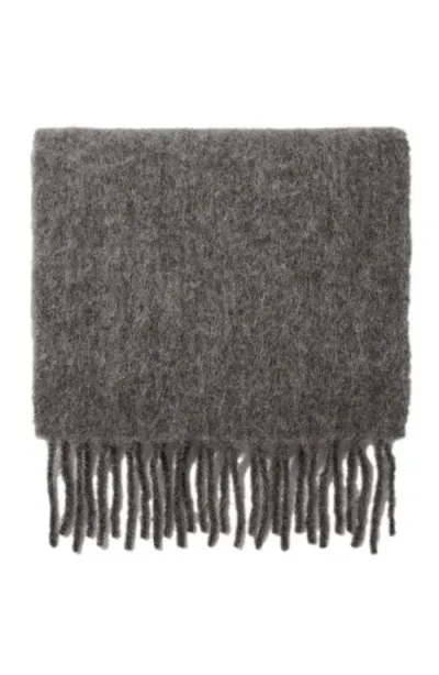 Maje Alpaca Blend Scarf In Anthracite Grey