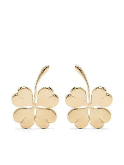 Maje Four-leaf Clover Earrings In Gold