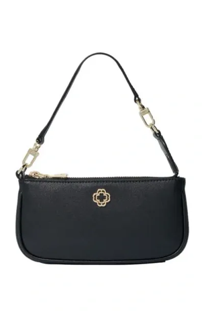 Maje Womens  Logo-plaque Leather Shoulder Bag In Noir / Gris