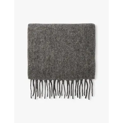 Maje Alpaca Blend Scarf In Anthracite