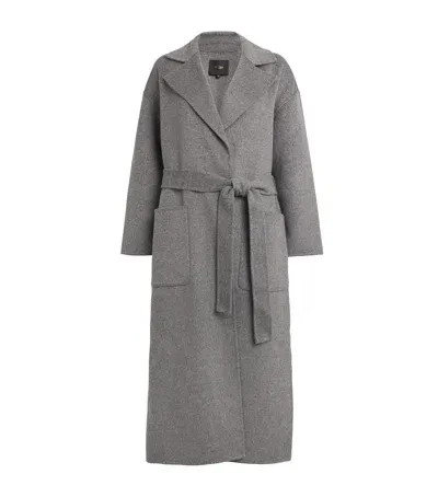 Maje Wool-blend Double-faced Giny Coat In Black