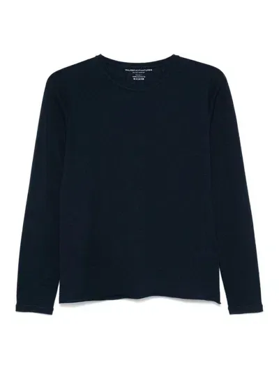 Majestic Cashmere Crew Neck Sweater In Blue