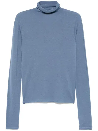 Majestic Fine-knit Sweater In Blue