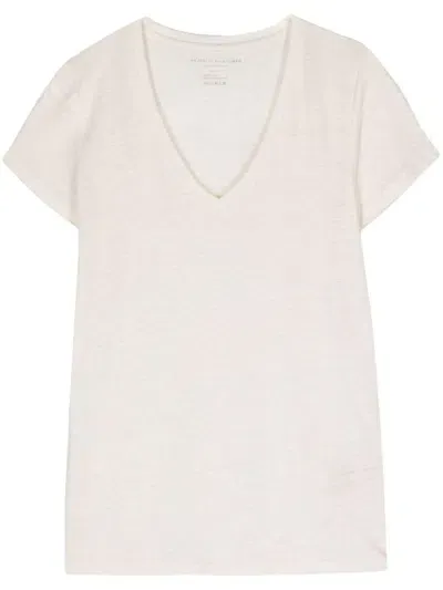 Majestic Linen T-shirt In Beige